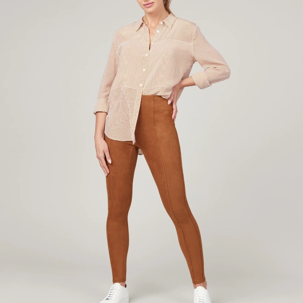 Stretch faux suede fabric is soft and chic elevates every look